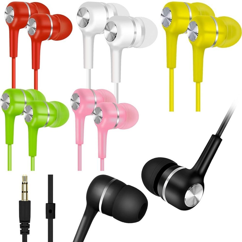 Earbuds Bulk 10 Kids Headphones Classroom Children Boys Girls Toddler Adult SCB